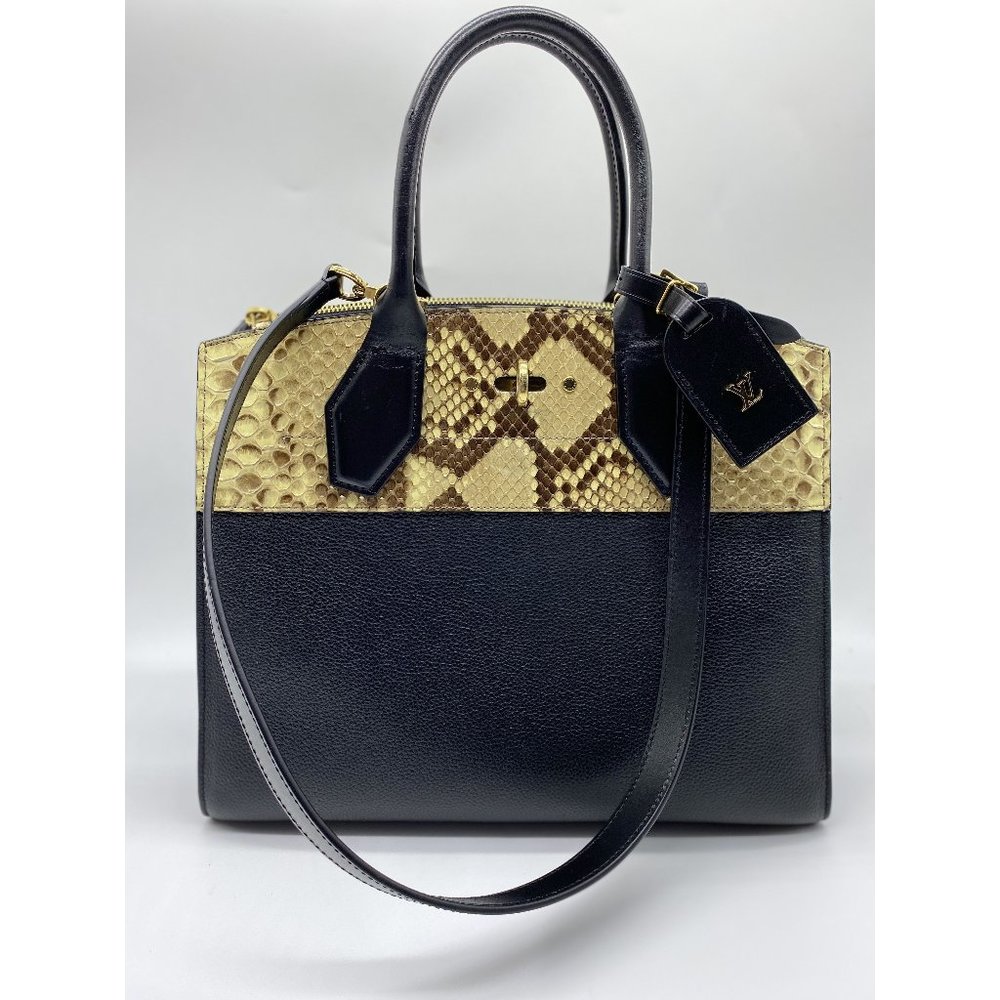 Preloved Louis Vuitton Python Leather City Steamer MM Handbag DU2109